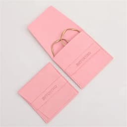 50pcs Custom Logo Name Print Microfiber Jewelry Rings Necklace Organizer Gift Bags Wedding Favor Candy Goodie Bag Small Business