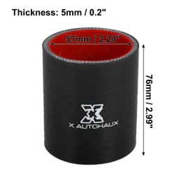 X Autohaux Universal Straight Silicone Reducer Hose Coupler Intercooler Turbo Straight Tube Piping 89mm ID Auto Car Accessary