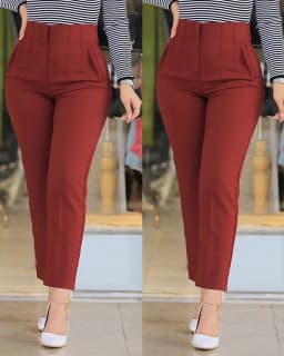 Fashion Solid Slim Trousers Elegant Office Lady High Waist Pocket Nine Point Pants 2025 Autumn New Casual Women Clothing