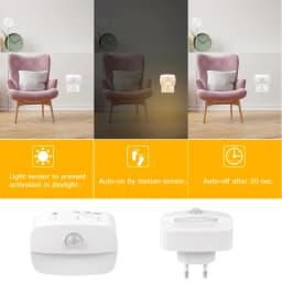 Sensor LED Night Light EU/US Plug Socket 3 Modes Night Lamp For Children Night Lights Wireless Wall Bedside Bedroom Night Lamp