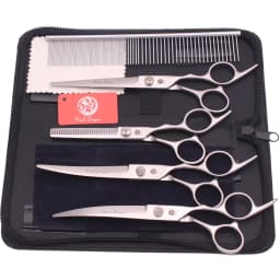Dog Grooming Scissors Purple Dragon 6" 7" Stainless Pet Beauty Scissors Cutting Scissors Thinning Shears Curved Scissors Z3001