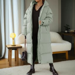 2026 Winter Solid Plus Size Hooded Long Coat Women Elegant Pocket Long Sleeve Jacket Lady Loose Large Zipper Thick Warm Outwear