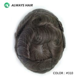 Invisible Hairline Hair System Unit for Men 0.03-0.04mm Super Thin Base Toupee Indian Human Hair Mens' Topper Wig