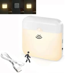 Motion Sensor Light USB Night Light LED Lamp With Switch Rechargeable Inductor Lights For Kitchen Stairs Hallway Closet Bedroom