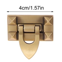 Metal Square Oval Twist Lock Tiny Bag Turn Lock Twist Lock Clasp Leather Craft Women Bag Handbag Shoulder Bag Purse DIY Hardware