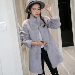 Winter Outdoor Women's Cold Coat Top Rabbit Fur Jackets Warm 100% Genuine Rabbit Fur Coats Lady Natural Quality Real Fur Coat