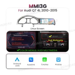 BONROAD Linux Touch Screen Wireless Carplay Car Radio Android Auto For Audi Q7 4L 2005-2015 GPS Navigation Multimedia Player