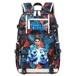 CR7 Ronaldo 67 Print Large Capacity Backpack for Students Teens Kids School Travel Daypack