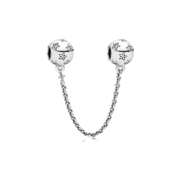 Hot selling 925 Silver Butterfly Crown Round Classic Safety Chain Charm Suitable for Women's Bracelet Fashion DIY Jewelry Gift