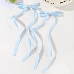 2pcs Long Tassel Ribbon Hairpin Cute Candy Bow Clip for Women Girls Party Gifts Headwear Side Clips Hair Accessories Wholesale