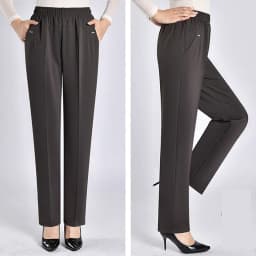 Extra Large Size Women Trousers New Elastic High Waist Autumn Casual Pants Middle-aged Female Straight Pants Winter Fleece Pants