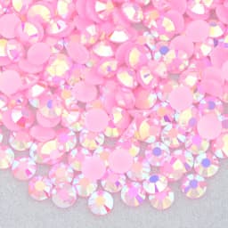 JUNAO 4mm 5mm 6mm Jelly Pink AB Flatback Round Rhinestones Glittler Resin Crystal Strass Nail Art Stones For DIY Decoration