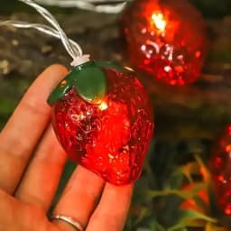 1pc 10/20LED Simulation Strawberry String Lights Battery Powered LED Fairy Light Suitable For Indoor Room Yard Party Decoration