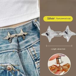 Temperament Four Pointed Star Waist Tightening Tool, Adjustable Waist Buckle, Fashionable Jeans, Fixed Waist Buckle 2024
