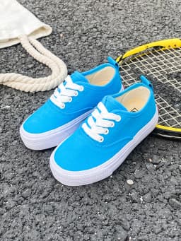 1059-1 Minimalist Style Solid Color Boys and Girls Low Top Children's Canvas Shoes Fluorescent Candy Baby Casual Board Shoes C