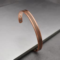 Copper Bracelets for Men, Pure Copper Magnetic Bracelet for Men with Neodymium Magnets, Adjustable Cuff Bangle Gift for Couple