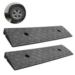 2PCS Plastic Kerb Ramp Non-Slip Threshold Ramp 30mm Height For Car Bicycles Wheelchairs Going Uphill Smooth Transitions