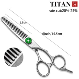 TITAN Hairdressing Scissors Professional Barber Tools Cutting Thinning Scissors Hair Shear 6 Inch HIGH-END JP Steel CNC