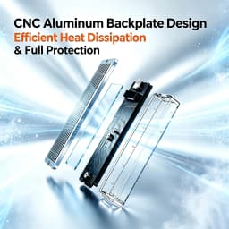 10Gbps Transparent M.2 SSD Enclosure with Built-in Smart Display USB 3.2 Gen2 Type-C External SSD Case,Supports NVMe & SATA Dual