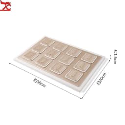 Ring Display Case Window Counter Ring Plate Display Jewelry Rack Champagne Jewelry Tray Commercial Display Props