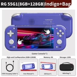 Anbernic RG 55G1 Retro Handheld Game Console 5.5" IPS Android 6000mAh 3D Hall Joystick Trigger AI WiFi RG55G1 Video Games Player