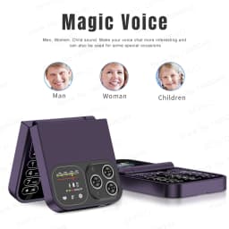 SERVO F15 MINI Flip Mobile Phone Dual SIM Standby Magic Voice Speed Dial Blacklist MP4 Player FM Radio 2G Button Fold Cellphones