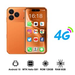 SERVO KING9600 Mini Android 15 Mobile Phone 4G 8GB RAM 128GB ROM Dual SIM Face Unlock WiFi GPS OTG Pocket Cellphone Play Store
