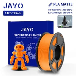 JAYO 3D Printer Filament PLA Matte 1.75MM Neatly Wound 3D Filament PLA 1.1KG Smooth Matte Finish 3D Printing Materials