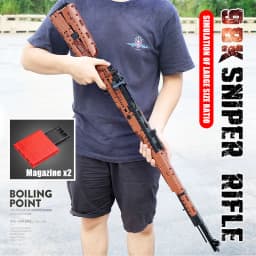 2 Creative AWM Sniper Rifle Barrett AKM Building Blocks, M24 Military Ornaments Series Modle Set Boy Adult Toys Birthday Gifts