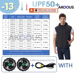 12V/5V USB Unisex 3 Wind Speed Cooling Fan Vest Lightweight Sleeveless Air Conditioned Vest Summer Outdoor Work Clothes