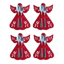 Party Supplies Santa Claus Xmas Tree Snowflake Table Decorations Tableware Organizer Christmas Knife Fork Holder Cutlery Bag