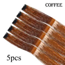 5Pcs/Pack Sparkle Hair Extensions Clip In Rainbow Shiny Sparkle Hair Tinsel Heat Resistant Sparkle Hair Extensions For Braids