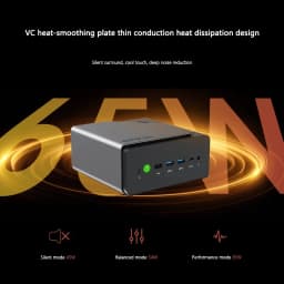 GMK K12 New Mini PC，AMD Ryzen R7 H255 8-Core, GTX 1650 & Radeon 780M, 64GB 1TB, USB4.0 Oculink, Dual 2.5G, WiFi 6E, 3 Drive Bays