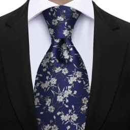 7cm Floral Silk Tie For Men Elegant Peacock Blue Teal Grey Best Selling Business Necktie Wedding Office Fashion Accessories Gift