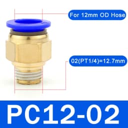 20/50PCS Pneumatic Air Connector Fitting PC 4mm 6mm 8mm 10mm 12mm Thread 1/8" 1/4" 3/8" 1/2" Hose Fittings Pipe Quick Connectors