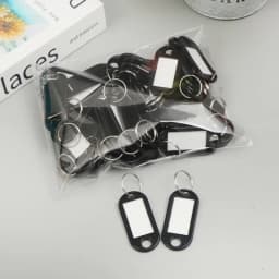100x Coloured Plastic Key Fobs Luggage ID Tags Labels Key rings with Name Cards, For Many Uses - Bunches Of Keys, Luggage