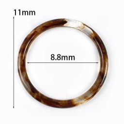 2Pcs Amber Plastic Handle Women's Bag Handles Acrylic O D Ring Handbag Woven-bag Replace Rings Purse Frame DIY Bags Accessories