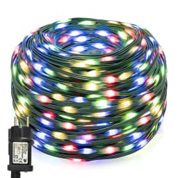 2022 Waterproof LED Green Wire String Lights Outdoor 20/50/100M 8 Modes Fairy Garland Lights for Garden Wedding Christmas Decor