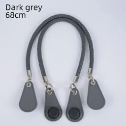 New 1 Pair Obag PU Woven Braided Leather Rope Handles Straps Round Handlefor O Bag Accessoires