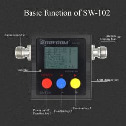 SURECOM SW-102 125-525 Mhz Digital VHF/UHF Power& SWR Meter With Four Connector SW102 For Two Way Radio