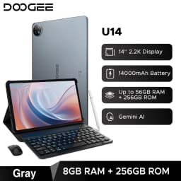 Doogee U14 Smart Tablet PC Android 16 14'' 2.2K Display 56GB(8+48) 256GB 14000mAh Battery Wifi 6 Gemini AI Widevine L1 Support