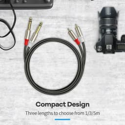 6.35mm To RCA Cable Dual 1/4 TS Male To Dual RCA Male Stereo Audio Cable for Guitar AV Receiver Speaker Amplifier Home Theater
