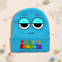 Sprunki Cartoon Cute Knit Hat for Children Anime Fashion Knitted Hat Boys Girls Winter Warm Cap Kids Windproof Hip Hop Caps Gift