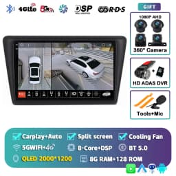 Android 16 Carplay Car Radio For VW Skoda Rapid 2013 2014 2015 2016 2017 2018 2019 Seat Toledo 2015 - 2018 GPS Multimedia Stereo