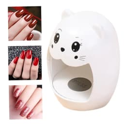 LULAA Mini UV LED Lamp Cute Cat Shape Fast Drying Portable Nail Light Home Salon Gel Dryer Curing Lamp for Nail Artists DIY