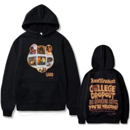 Kanye West Graduation Bear Double Sided Printed Hoodie Men Women Fashion Hip Hop Cool Sweatshirts Unisex Fleece Cotton Hoodies