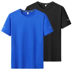 2pcs T-shirt for Men Plus Size 6XL/7XL Sport Quick Dry T-shirt Round Neck Big Size Short Sleeve Oversize Fitness Running T Shirt