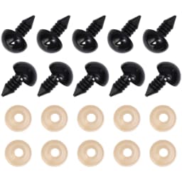 Doll Eye Accessories Wholesale Black Plastic Crafts Screw Eye Decoration 6/8/10mm DIY Set Teddy Bear Doll Decoration Accessories