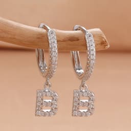 Nidin Hot Sale Initial A-Z Letters Mini Small Hoop Earrings Gold Color Zircon Jewelry Alphabet Fashion Christmas New Year Gift