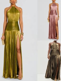 Sleeveless Backless Dress with Sash Neck Hanging Split Design Formal Gown Women's Fashion Spring Summer Autumn Winter Dress